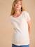 Pointelle Knit T-Shirt with Open Back, for Maternity, ENVIE DE FRAISE marl beige - vertbaudet enfant 