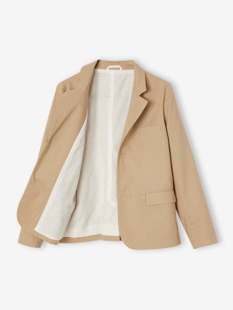 Veste garçon cérémonie en coton/lin beige+beige clair+bleu+marine foncé+vert sauge - vertbaudet enfant 