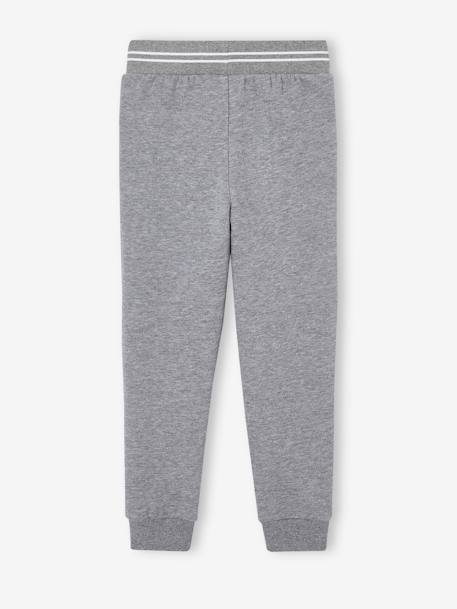 Pantalon jogging sport en molleton garçon gris chiné+marine - vertbaudet enfant 