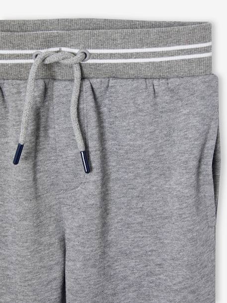 Pantalon jogging sport en molleton garçon gris chiné+marine - vertbaudet enfant 