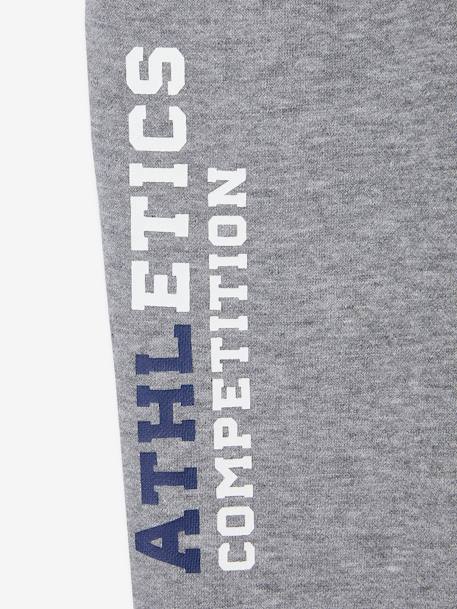 Pantalon jogging sport en molleton garçon gris chiné+marine - vertbaudet enfant 