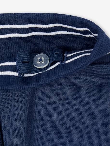 Pantalon jogging sport en molleton garçon gris chiné+marine - vertbaudet enfant 