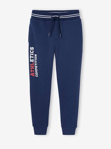 Pantalon jogging sport en molleton garçon gris chiné+marine - vertbaudet enfant 