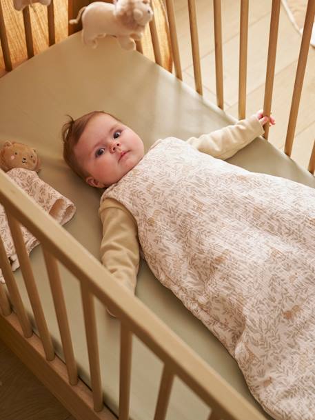 Sleeveless cotton gauze sleepbag, BABYLON printed beige - vertbaudet enfant 