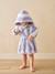 Peignoir de bain Bébé rayures TRANSAT capsule famille personnalisable, avec coton recyclé rayé jaune+rayé vert+rayé violet - vertbaudet enfant 