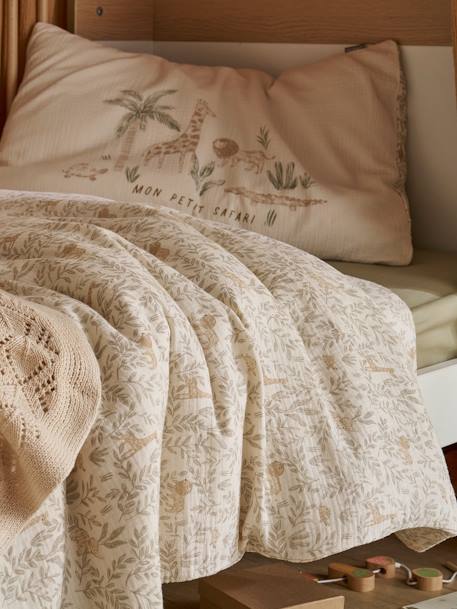 BABYLON baby duvet cover and pillowcase set printed beige - vertbaudet enfant 