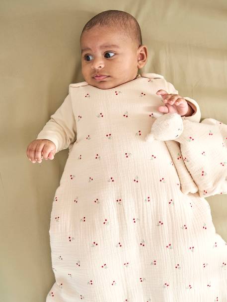 Sleeveless CHERRY sleepbag printed beige - vertbaudet enfant 