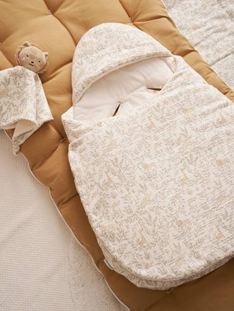 Transformable Baby Nest in Cotton Gauze cappuccino+ecru+printed beige+Sage+terracotta - vertbaudet enfant 
