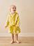 Peignoir de bain Bébé rayures TRANSAT capsule famille personnalisable, avec coton recyclé rayé jaune+rayé vert+rayé violet - vertbaudet enfant 