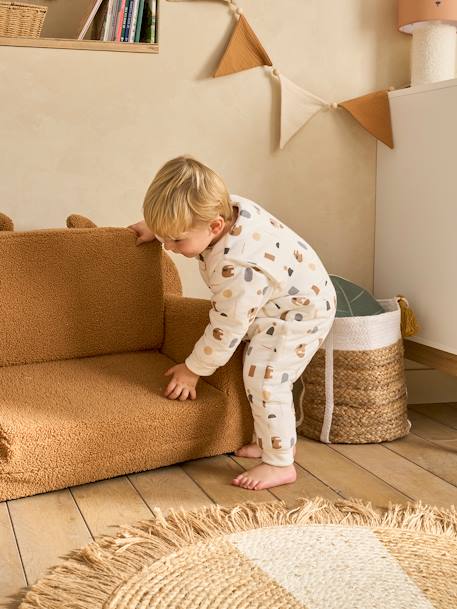 Combinaison PETIT ELEPHANT, manches longues amovibles blanc imprimé - vertbaudet enfant 