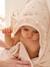 Hooded towel + washcloth CHERRY printed beige - vertbaudet enfant 