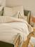 Parure bébé housse de couette + taie d'oreiller unie en gaze de coton Bio* ocre+vanille+vert sauge - vertbaudet enfant 