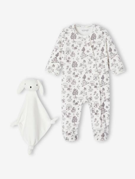 Sleepsuit box and velvet comforter ecru - vertbaudet enfant 