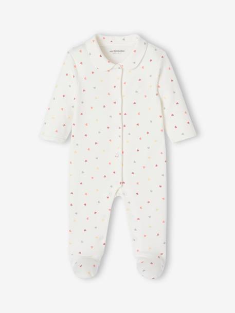 Sleepsuit baby gift set and 2 personalised little heart bodysuits sweet pink - vertbaudet enfant 