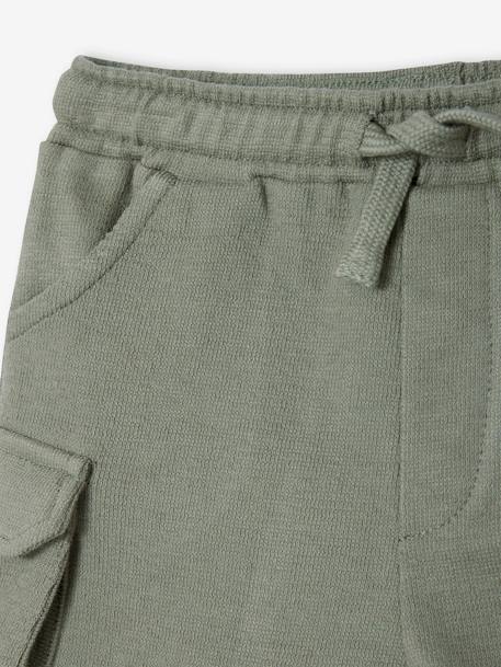 Short style battle bébé en molleton texturé kaki+noisette - vertbaudet enfant 