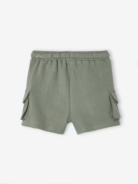 Short style battle bébé en molleton texturé kaki+noisette - vertbaudet enfant 