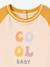 Organic cotton long-sleeved 'cool baby' T-shirt for babies green+mustard - vertbaudet enfant 