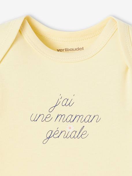 Lot de 5 bodies bébé fille manches courtes coffret cadeau écru - vertbaudet enfant 