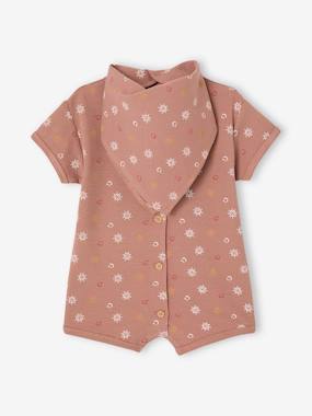 Bébé-Salopette, combinaison-Combinaison bébé et bavoir nid d'abeille coffret cadeau