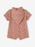 Combinaison bébé et bavoir nid d'abeille coffret cadeau noisette - vertbaudet enfant 
