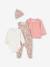 Baby bodysuit, dungarees, hat and cardigan set rose - vertbaudet enfant 