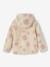 Girls' floral pop hooded sherpa jacket ecru+vanilla - vertbaudet enfant 