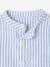 Striped Shirt & Trousers Set for Babies navy blue - vertbaudet enfant 