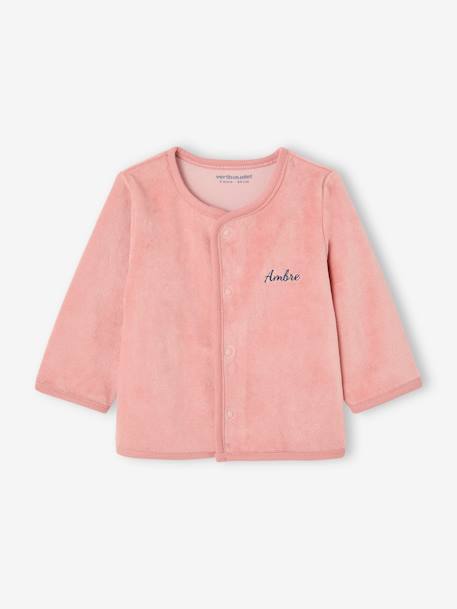 Baby bodysuit, dungarees, hat and cardigan set rose - vertbaudet enfant 