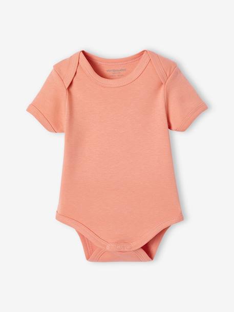 Lot de 5 bodies bébé fille manches courtes coffret cadeau écru - vertbaudet enfant 