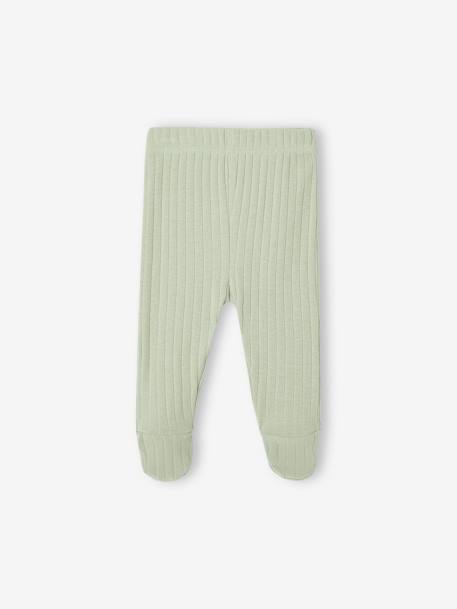 Ensemble body + legging + foulard bébé vert sauge - vertbaudet enfant 