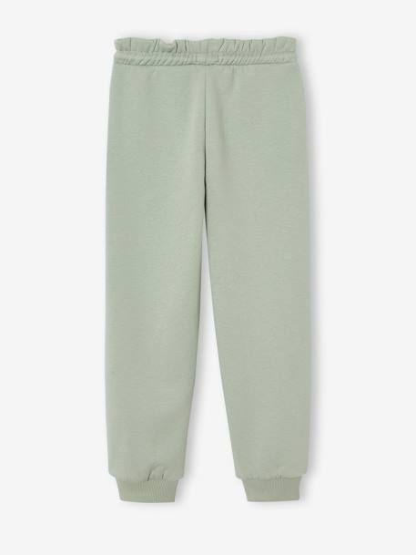 Jogging fille molleton motif love irisé rose+vert sauge - vertbaudet enfant 