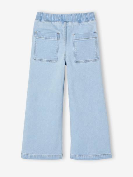 Jean tregging fille large bleu clair+bleu foncé+bleu moyen+denim gris - vertbaudet enfant 