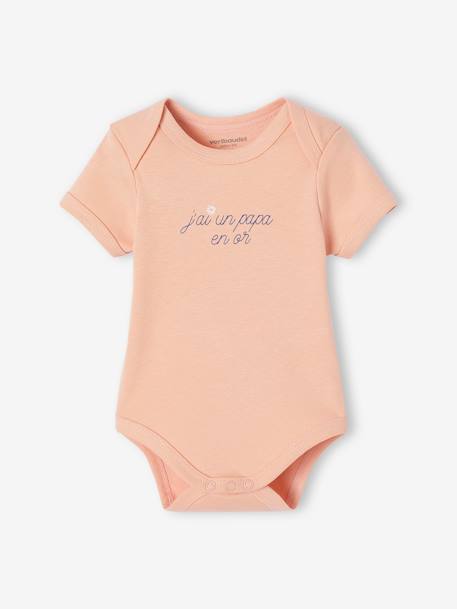 Lot de 5 bodies bébé fille manches courtes coffret cadeau écru - vertbaudet enfant 