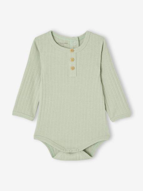 Baby body, leggings and scarf set sage green - vertbaudet enfant 