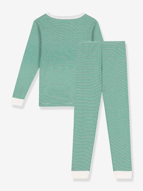 Pyjama enfant en coton à rayures rayé vert - vertbaudet enfant 