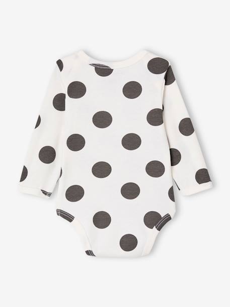 Coffret naissance body bébé et bavoir à pois écru - vertbaudet enfant 