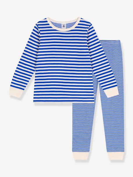 Pyjamas in Tube Knit Fabric, for Children, PETIT BATEAU blue - vertbaudet enfant 
