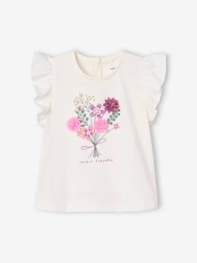 -T-shirt bébé fleurs en relief