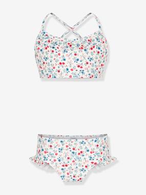 Maillot de bain 2 pièces fleuri fille - vertbaudet enfant -Maillot de bain 2 pièces fleuri fille
