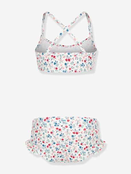 Floral Two-Piece Swimsuit for Girls, PETIT BATEAU white - vertbaudet enfant 