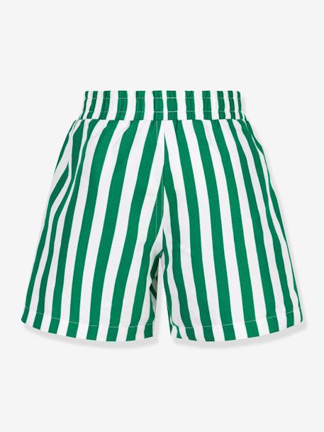 Short de bain enfant à rayures rayé vert - vertbaudet enfant 