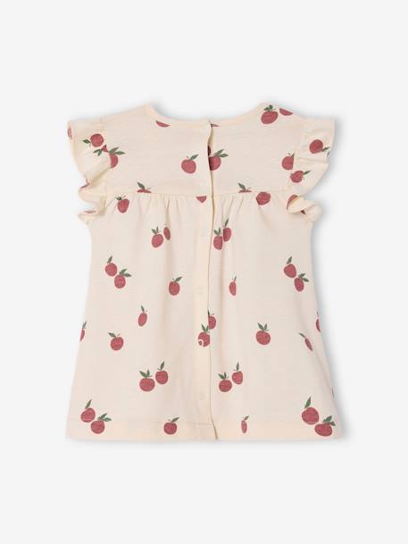 Robe bébé en jersey BASICS bleu royal rayé+rose+vanille - vertbaudet enfant 