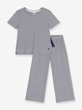 Fille-Pyjama, surpyjama-Pyjama enfant manches courtes jambes amples rayé