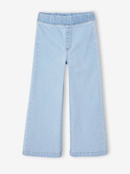 Jean tregging fille large bleu clair+bleu foncé+bleu moyen+denim gris - vertbaudet enfant 