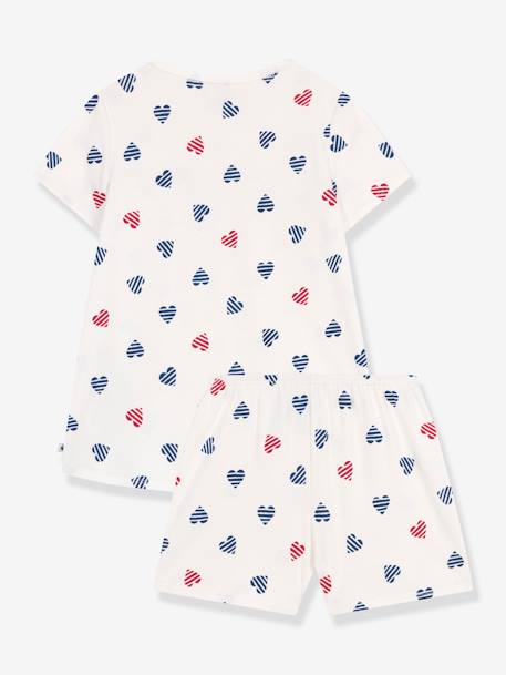 Heart Print Pyjamas for Children, PETIT BATEAU white - vertbaudet enfant 