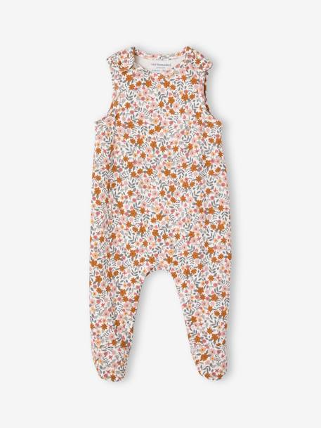 Baby bodysuit, dungarees, hat and cardigan set rose - vertbaudet enfant 