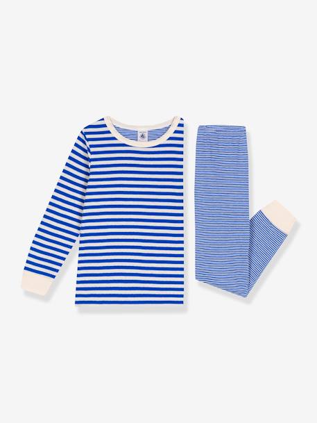 Pyjamas in Tube Knit Fabric, for Children, PETIT BATEAU blue - vertbaudet enfant 