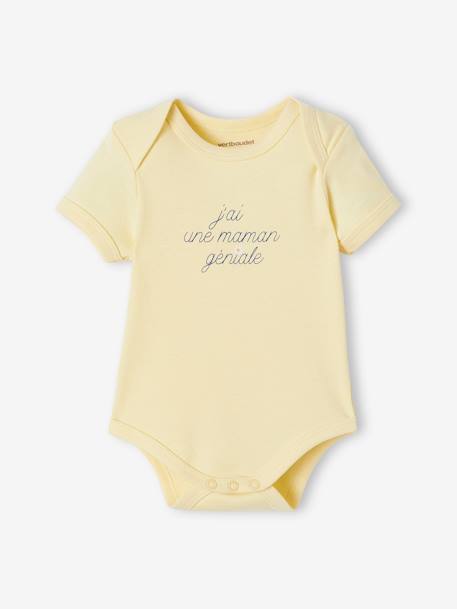Lot de 5 bodies bébé fille manches courtes coffret cadeau écru - vertbaudet enfant 