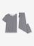 Pyjama enfant manches courtes jambes amples rayé marine - vertbaudet enfant 