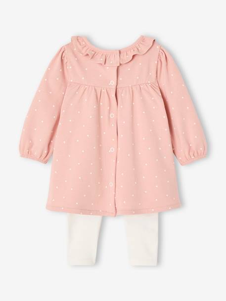 Baby dress, leggings and headband set rose - vertbaudet enfant 
